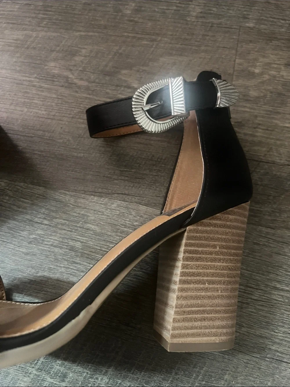 DV by Dolce Vita Black Braided Front Ankle-Strap Heels